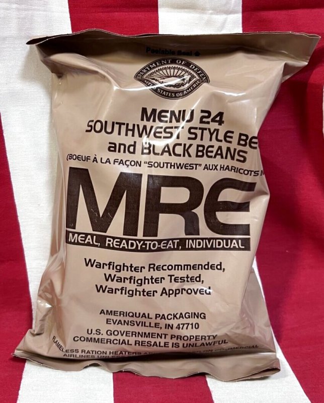 画像1: 米軍実物  2025年検 【アメリカル社】 MREレーション/戦闘食 MENU －24 (1)