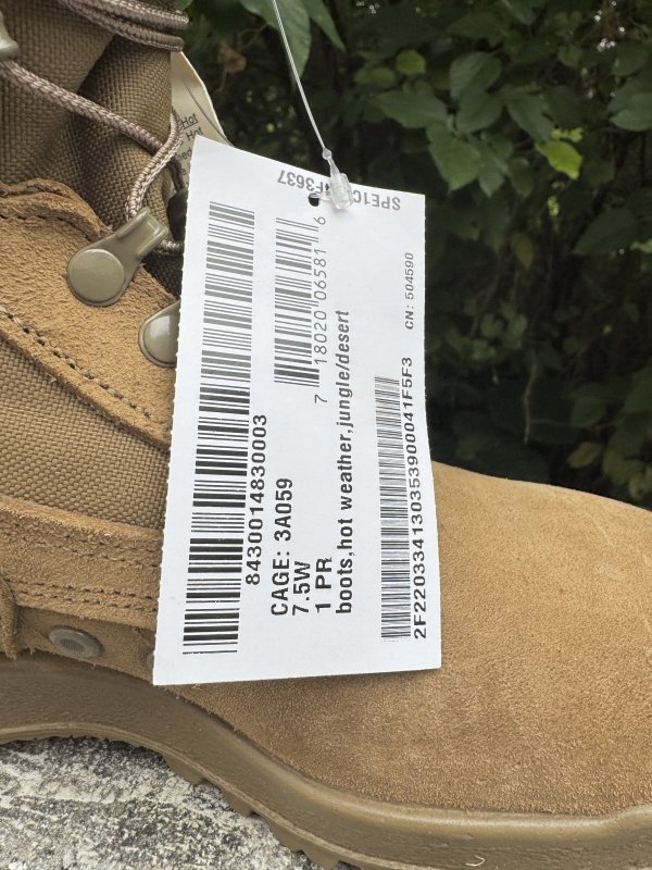 画像8: 米軍実物 McRae FootWear  USMC ジャングル デザート ブーツ 7.5W (8)