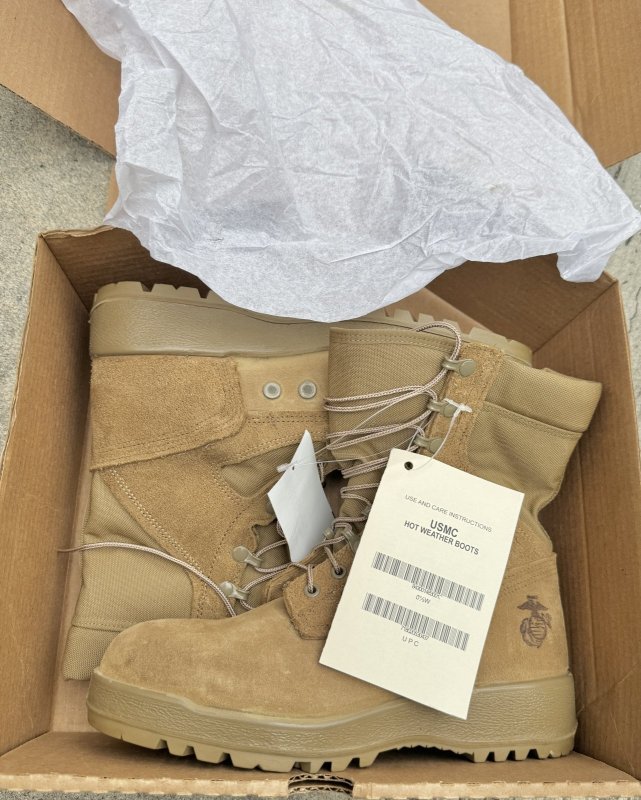 画像10: 米軍実物 McRae FootWear  USMC ジャングル デザート ブーツ 7.5W (10)
