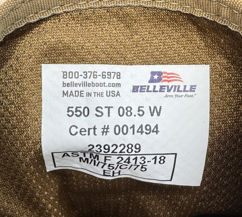 画像10: 米海兵隊実物 Belleville デザートマーパット ブーツ 8.5 W 550ST (10)