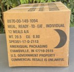 画像2: 米軍実物 2024年10月検【アメリカル】MREレーション/戦闘食 MENU-B (2)