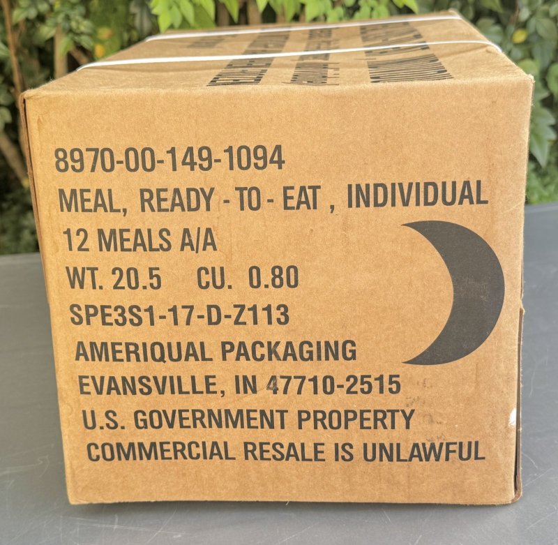 画像2: 米軍実物 2024年10月検【アメリカル】MREレーション/戦闘食 MENU-B (2)