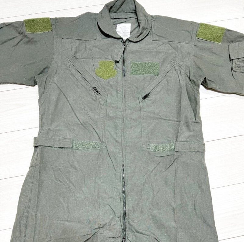 画像2: 米軍実物　CWU27/P　フライトスーツ　OD　46R (2)