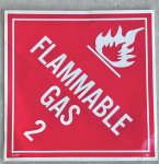 画像1: 米軍実物 海兵隊放出品　FLAMMABLE 3 危険物 ステッカー (1)