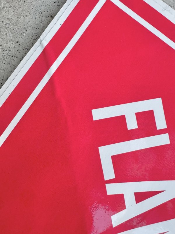 画像3: 米軍実物 海兵隊放出品 FLAMMABLE 3 危険物 ステッカー (3)