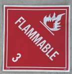 画像1: 米軍実物 海兵隊放出品　FLAMMABLE GAS 2 危険物 ステッカー (1)