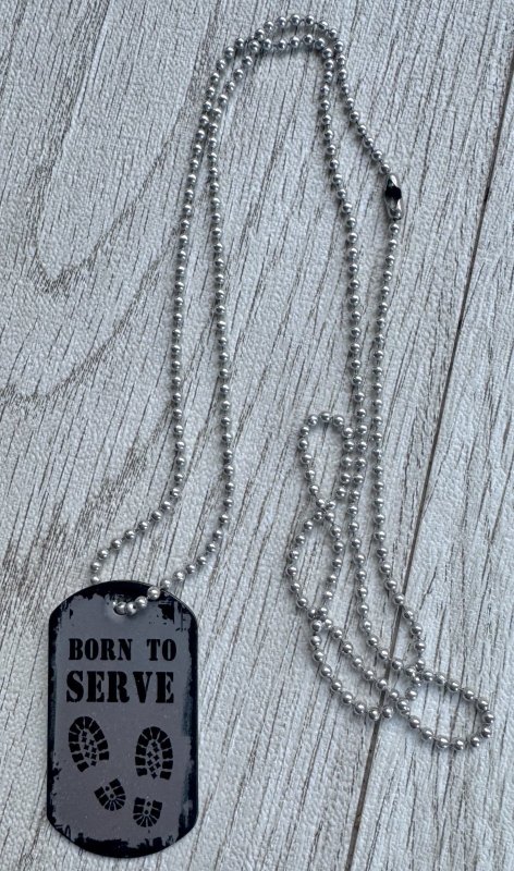 画像1: 米軍放出品 VANGUARD Military Brat Dog Tag - Born to Serve (1)