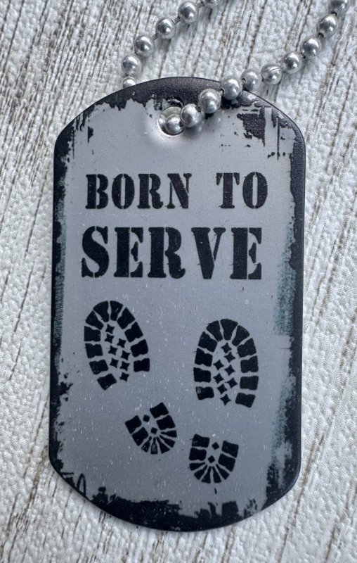 画像2: 米軍放出品 VANGUARD Military Brat Dog Tag - Born to Serve (2)