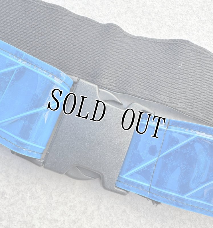 画像2: 米軍実物 反射 リフレクションべルト　ブルー　 (2)