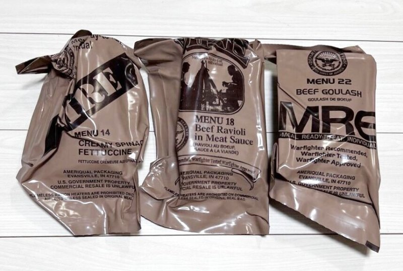 画像1: 米軍実物  2024年検 【アメリカル社】 MREレーション/戦闘食 3個セット (1)