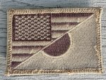 画像1: 米軍放出品　星条旗　アメリカ国旗 x 日本国旗 タンカラー (1)