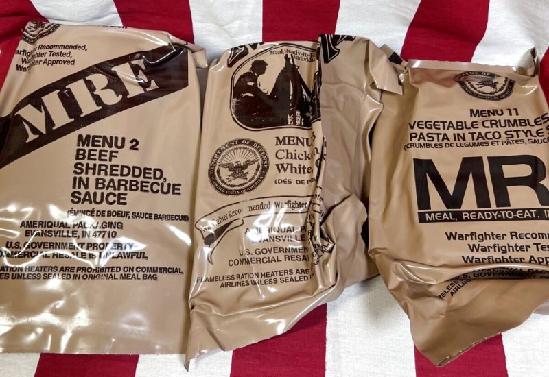 画像1: 米軍実物  2024年検 【アメリカル社】 MREレーション/戦闘食 3個セット (1)