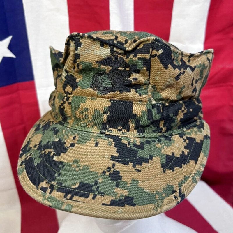画像2: 米軍実物　USMC　ウッドランドマーパット　CAP　LARGE (2)