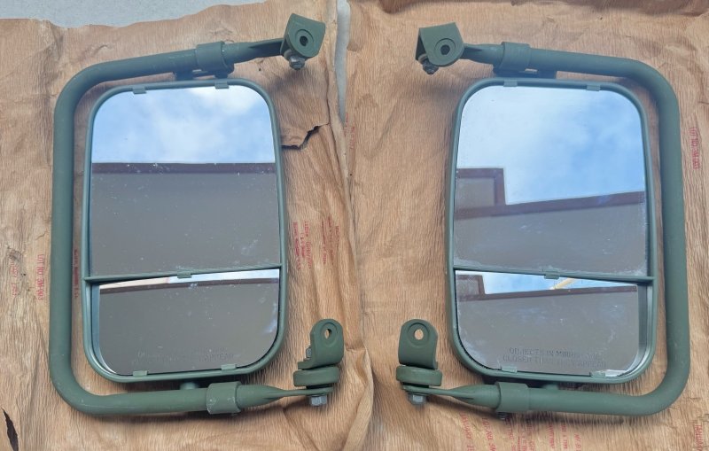 画像1: 米軍実物 ハンヴィー ハマー サイド ミラー　セット (1)