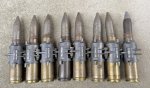 画像1: 米軍実物  M61A1 VULCAN  20mm 薬莢 使用済み 安全品 8発 (1)