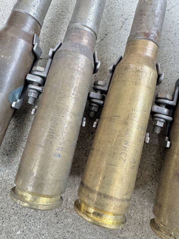 画像7: 米軍実物  M61A1 VULCAN  20mm 薬莢 使用済み 安全品 8発 (7)