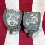 画像1: 米軍実物　ACU MOLLEII　HAND GRENADE POUCH　グレネードポーチ　2個セット (1)