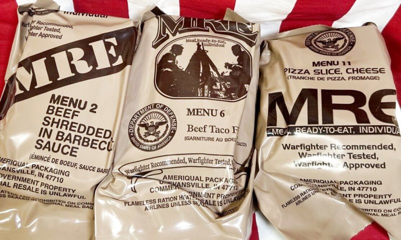 画像1: 米軍実物  2025年検 【アメリカル社】 MREレーション/戦闘食 3個セット (1)