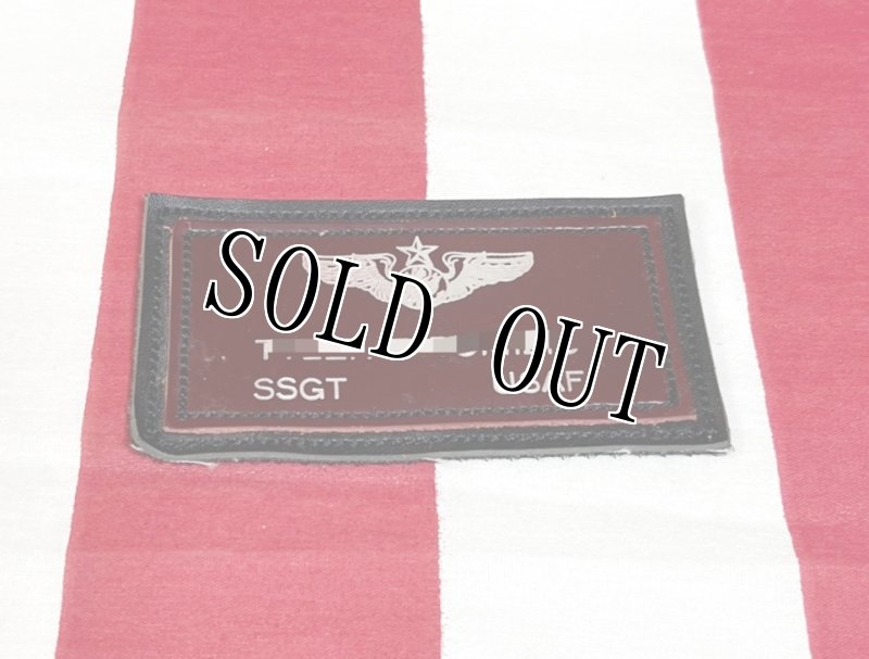 画像1: 米軍放出品　US AIR FORCES ネームワッペン　レザー (1)