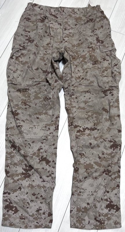 画像1: 米軍実物 USMC デザートマーパットパンツ　LARGE-LONG (1)