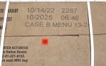 画像2: 米軍実物 2025年10月検【アメリカル】MREレーション非常食/戦闘食 MENU-B (2)