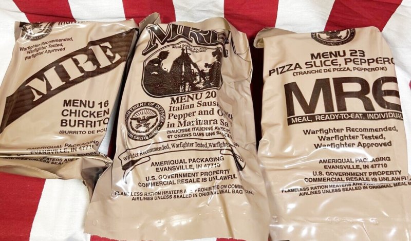画像1: 米軍実物  2025年検 【アメリカル社】 MREレーション/戦闘食 3個セット (1)