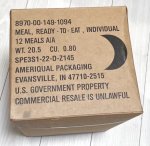 画像3: 米軍実物 2026年5月検【アメリカル】MREレーション 非常食/戦闘食　MENU-B (3)