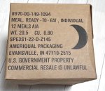 画像3: 米軍実物 2026年5月検【アメリカル】MREレーション 非常食/戦闘食　MENU-B (3)