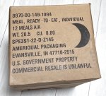 画像3: 米軍実物 2026年5月検【アメリカル】MREレーション 非常食/戦闘食　MENU-A (3)