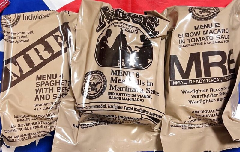 画像1: 米軍実物  2025年検 【アメリカル社】 MREレーション/戦闘食 3個セット (1)