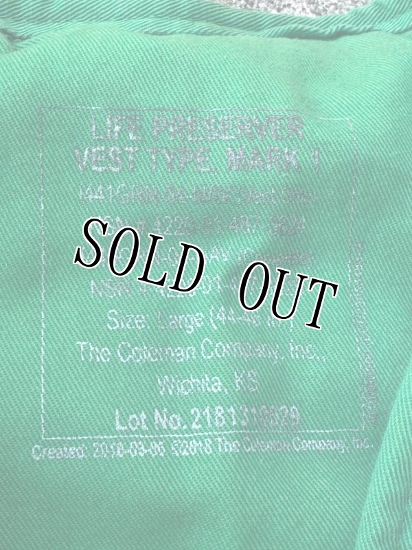 画像21: 米軍放出品,LIFE RESERVER VEST  グリーン　L (21)