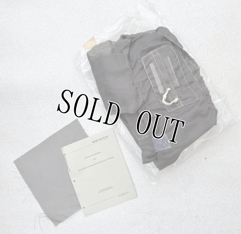 画像10: 米軍実物 ヴィンテージ  マイクロ波放射防護カバーオール  メッシュ SCOVILL GRIPPER ジップ (10)