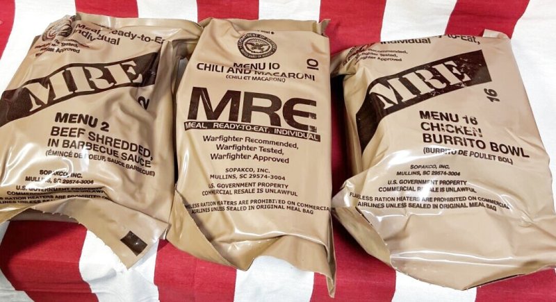 画像1: 米軍実物 2024年検【SOPAKCO】MREレーション/戦闘食 3個セット キャンプ 車中泊 (1)