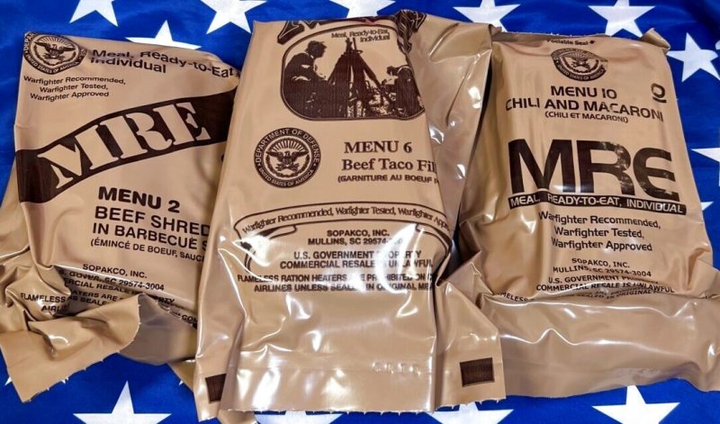 画像1: 米軍実物 2023年検【SOPAKCO】MREレーション / 戦闘食 MENU-A　3個セット (1)