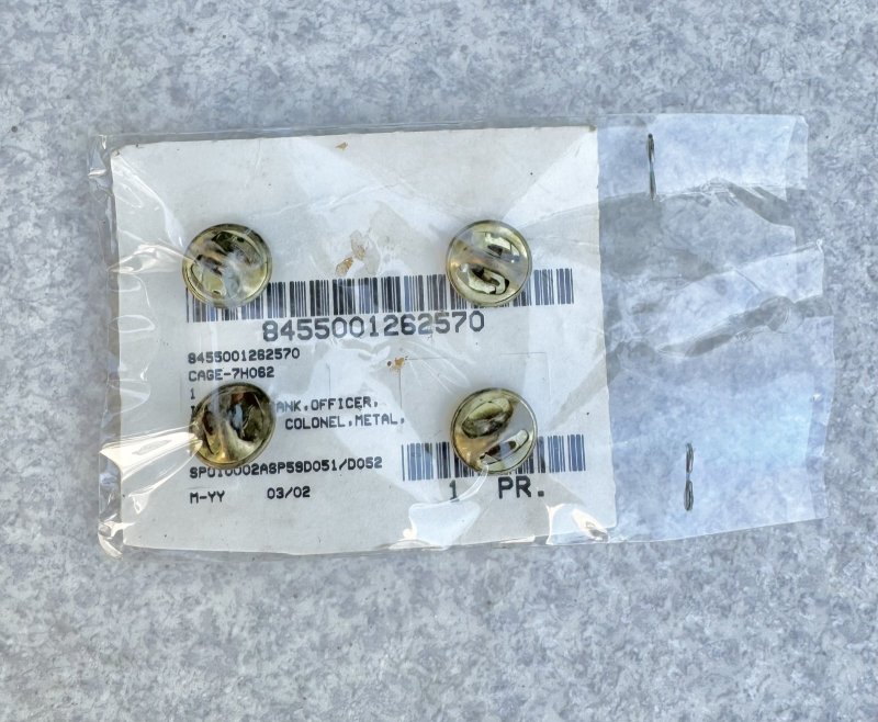 画像2: 米軍実物 MILITARY INSIGNIA RANK SET OF 2 METAL OFFICER LTC SHINY 中佐 (2)