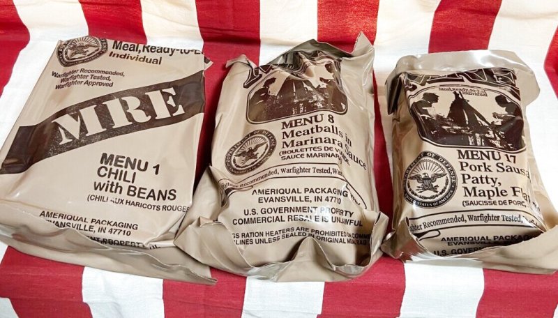 画像1: 米軍実物  2025年検 【アメリカル社】 MREレーション/戦闘食 3個セット (1)