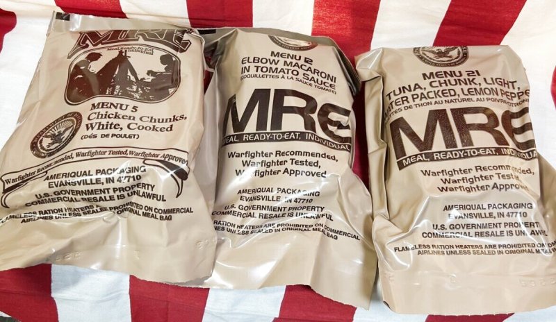 画像1: 米軍実物  2025年検 【アメリカル社】 MREレーション/戦闘食 3個セット (1)