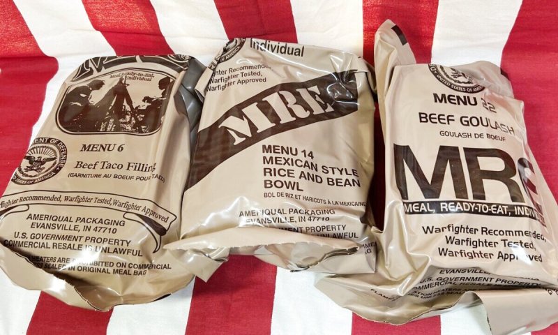 画像1: 米軍実物  2025年検 【アメリカル社】 MREレーション/戦闘食 3個セット (1)