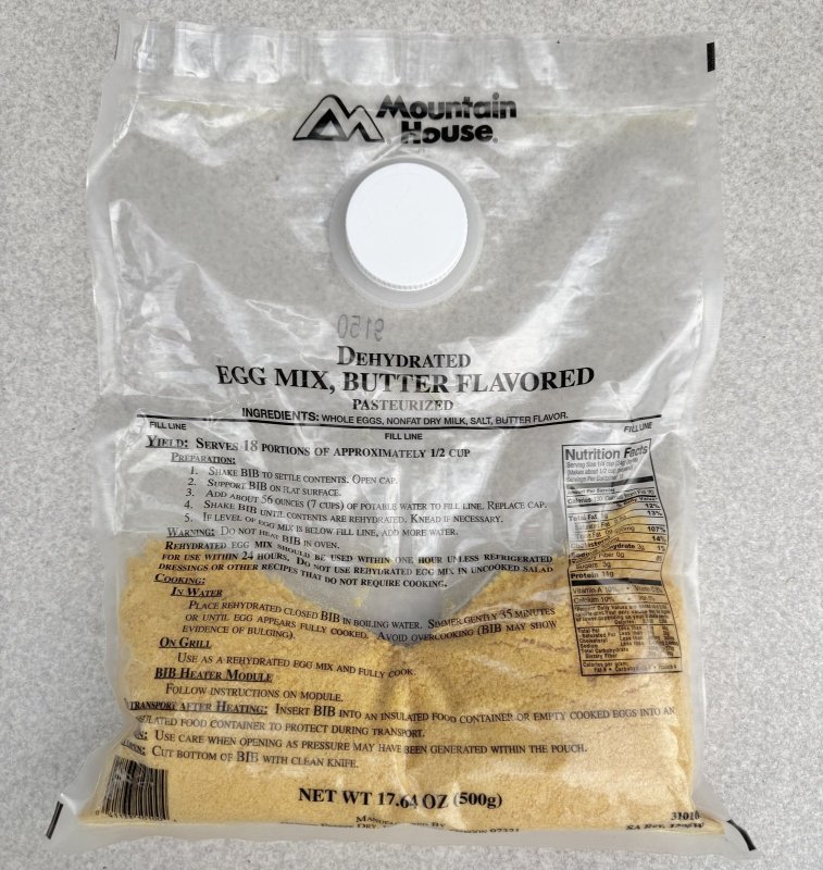 画像1: 米陸軍実物  egg mix butter flavored MREレーション  (1)