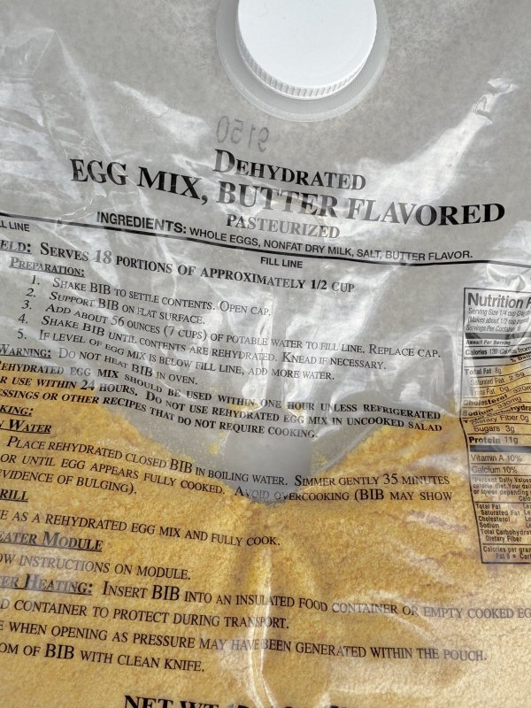 画像3: 米軍実物  egg mix butter flavored MREレーション  (3)