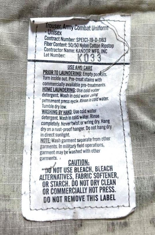 画像7: 米軍実物 スコーピオン マルチカム パンツ　MEDIUM-SHORT (7)