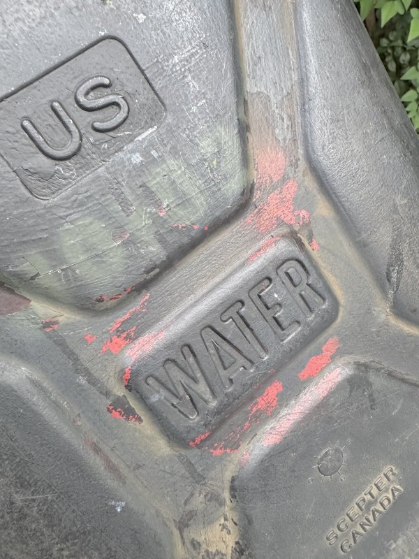 画像5: 米軍実物 WATER タンク (プラスチック) ブラック (5)