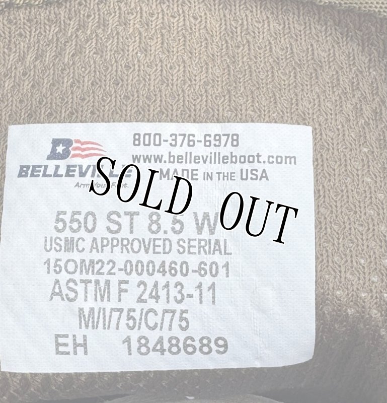 画像10: 米海兵隊実物 Belleville デザートマーパット コンバットブーツ 550ST 8.5 W (10)