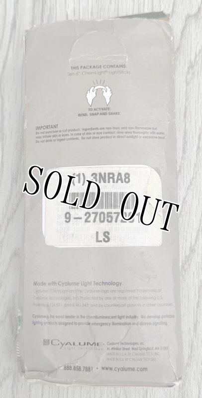 画像6: 米軍実物 CYALUME CHEMLIGHT 6-inch  INFRA-RED/IR サイリウム ライトスティック (6)