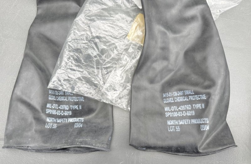 画像3: 米軍実物 科学防護服 ケミカル グローブ　LARGE (3)