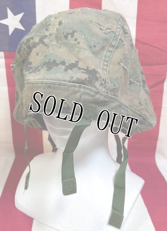 画像1: 米軍海兵隊実物 USMC  LWH ライトウェイトヘルメット　 ウッドランドマーパット・デザート　リバーシブルヘルメットカバー (1)