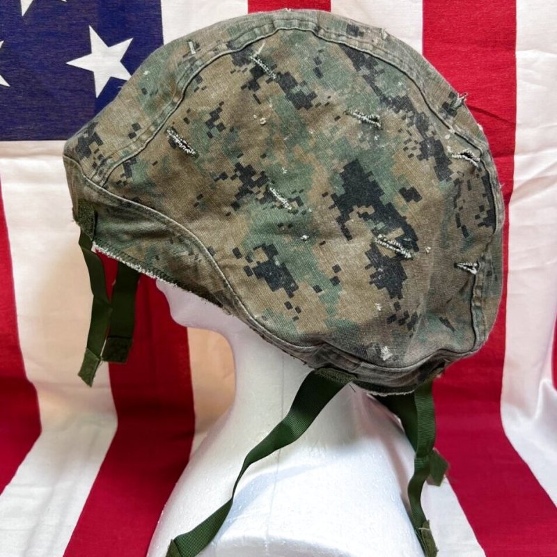 画像2: 米軍海兵隊実物 USMC  LWH ライトウェイトヘルメット　 ウッドランドマーパット・デザート　リバーシブルヘルメットカバー (2)