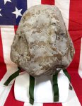 画像7: 米軍海兵隊実物 USMC  LWH ライトウェイトヘルメット　 ウッドランドマーパット・デザート　リバーシブルヘルメットカバー (7)