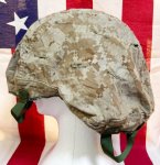 画像2: 米軍海兵隊実物 USMC  LWH ライトウェイトヘルメット　 ウッドランドマーパット・デザート　リバーシブルヘルメットカバー (2)