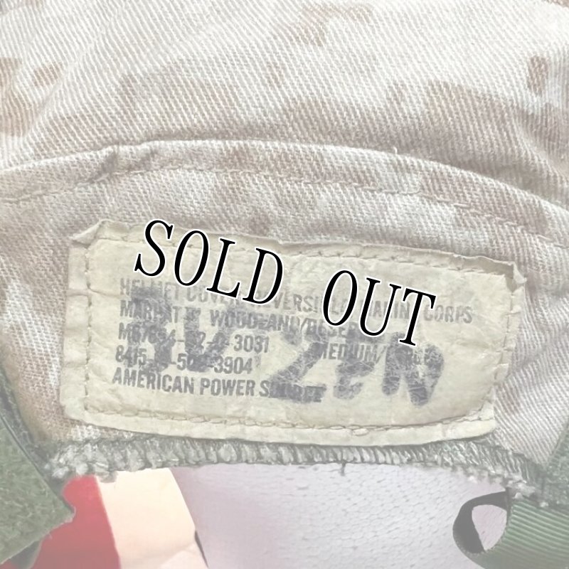 画像4: 米軍海兵隊実物 USMC  LWH ライトウェイトヘルメット　 ウッドランドマーパット・デザート　リバーシブルヘルメットカバー (4)